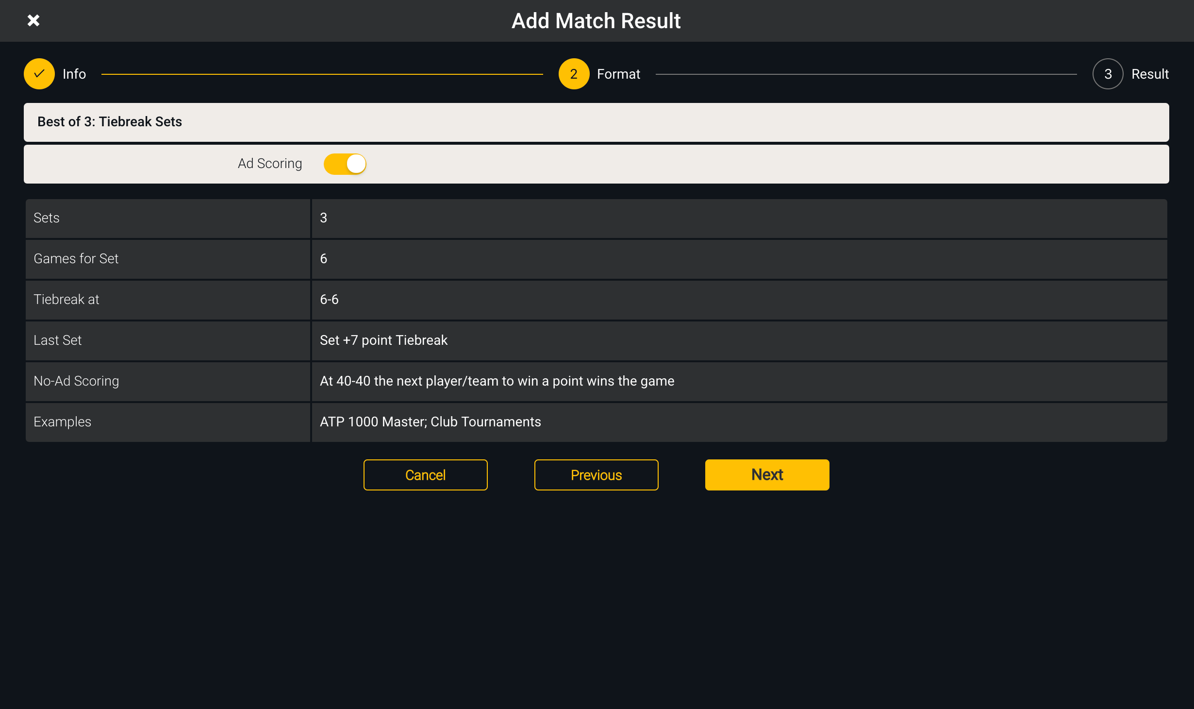 Add Match Step 2