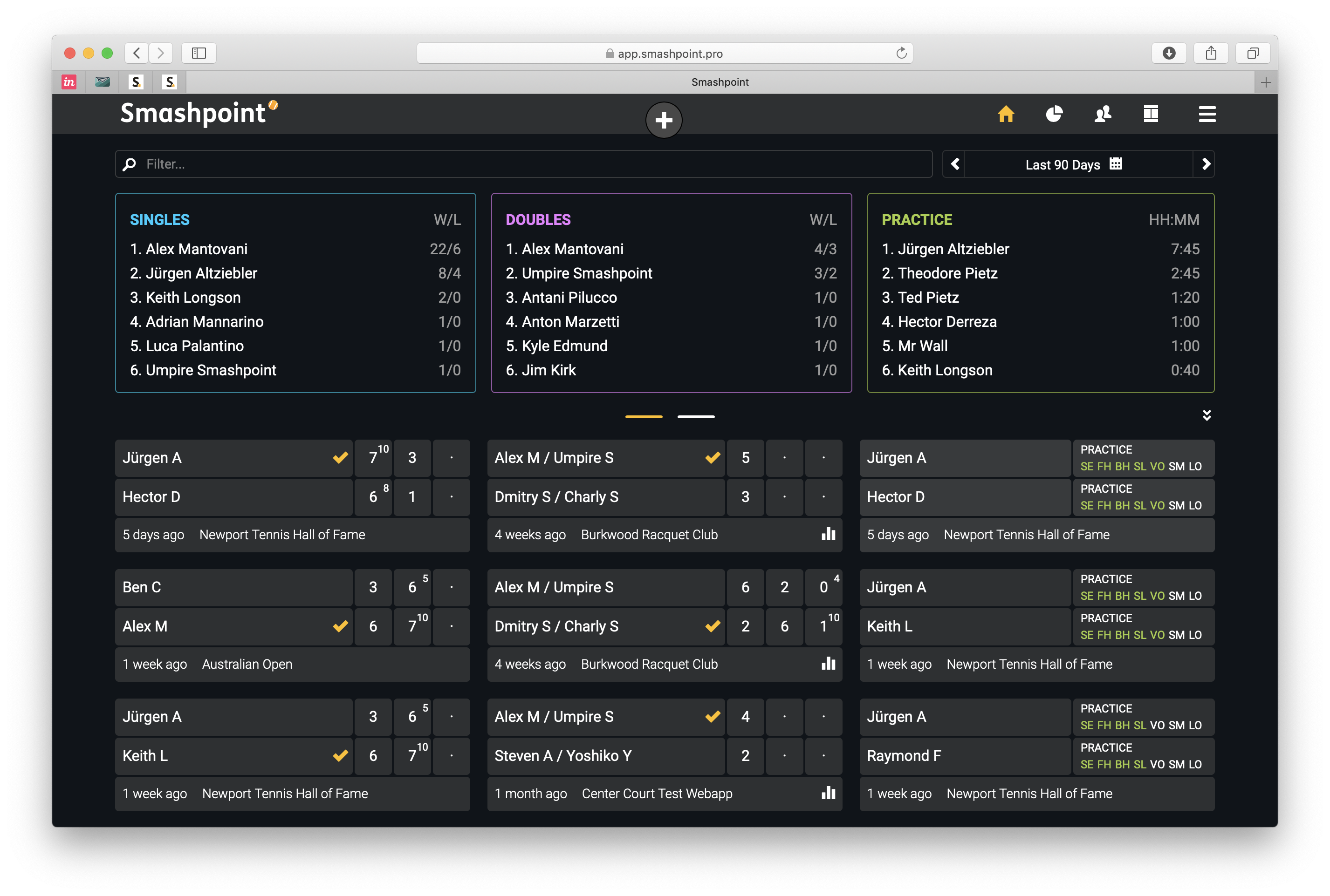 Smashpoint Web App Home