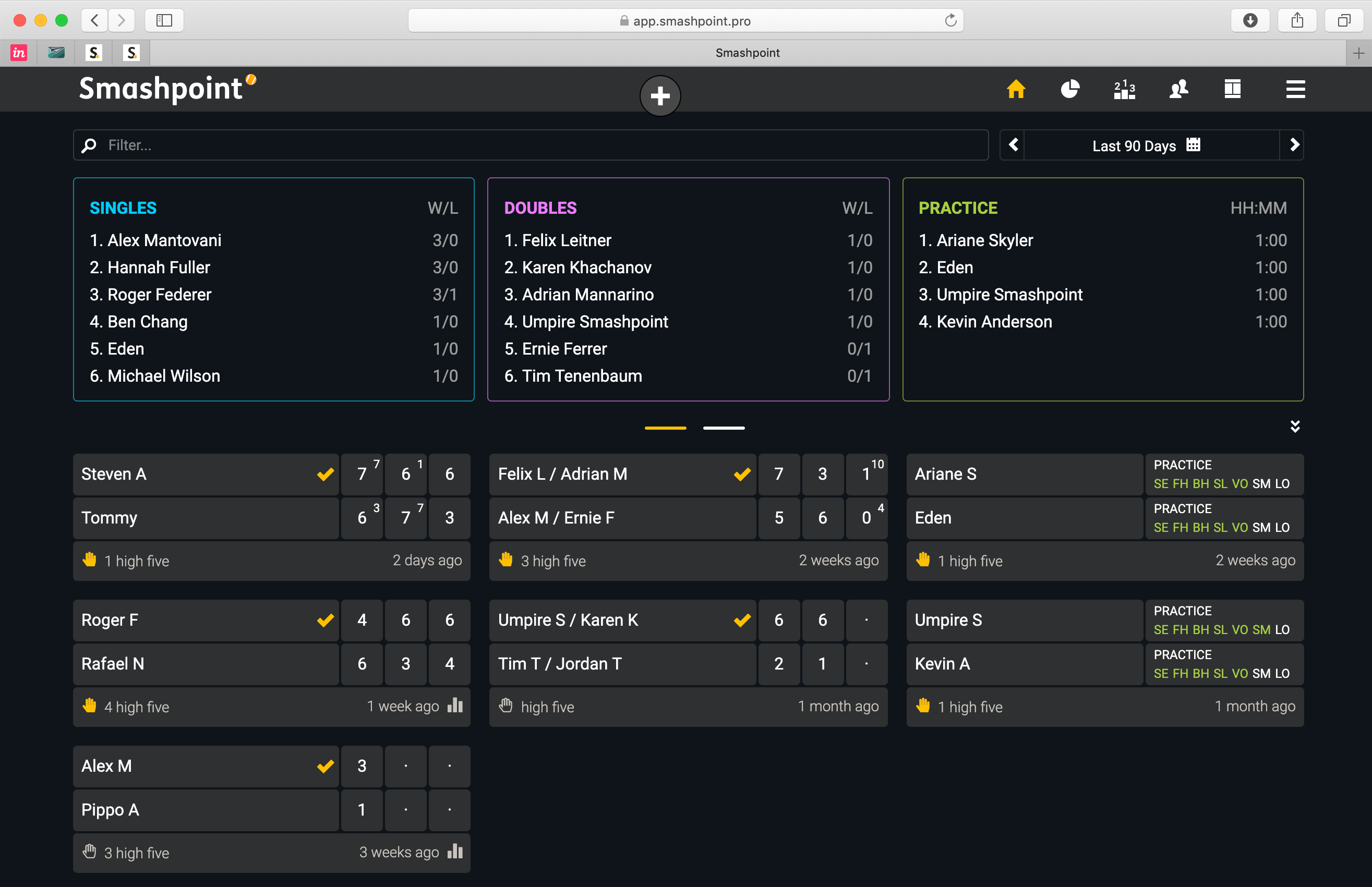 Smashpoint Web App Home