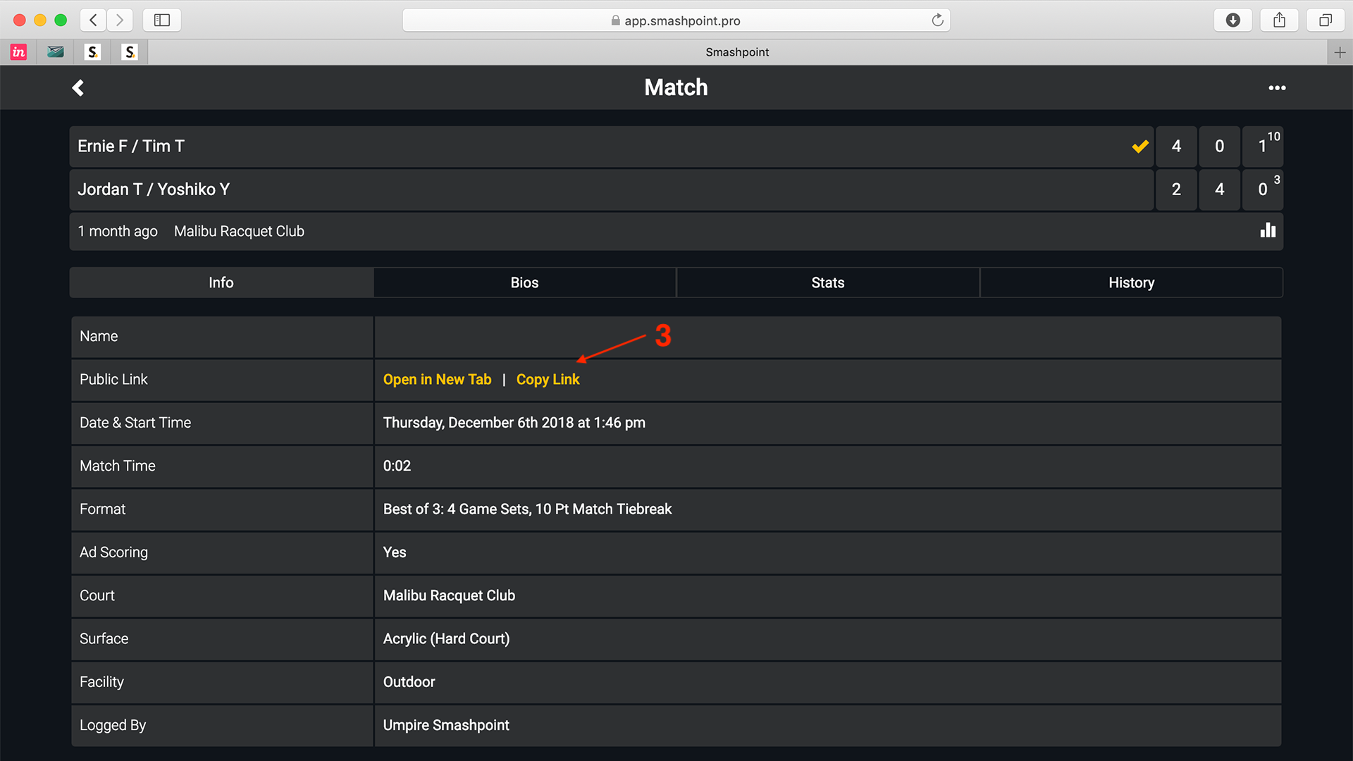 Active Public Match Result