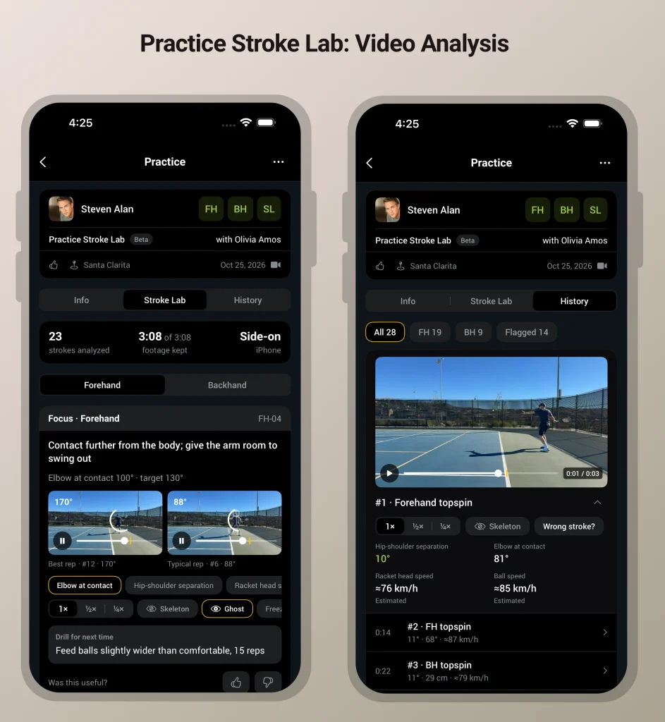 Practice Stroke Lab: watch your strokes in detail, and improve them